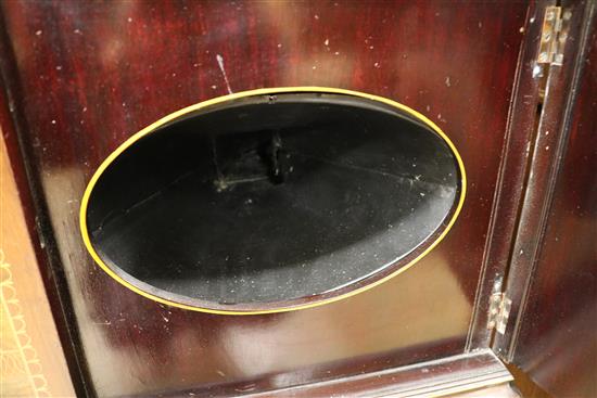 An early 20th century 78rpm wind-up gramophone player in chinoiserie-decorated cabinet, W. H. Barnes, London, W.75cm